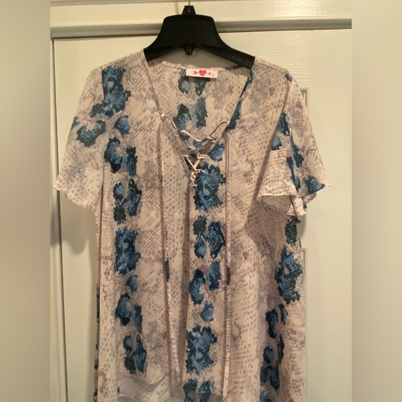 Buddy Love pastel snake print top - Picture 2 of 3